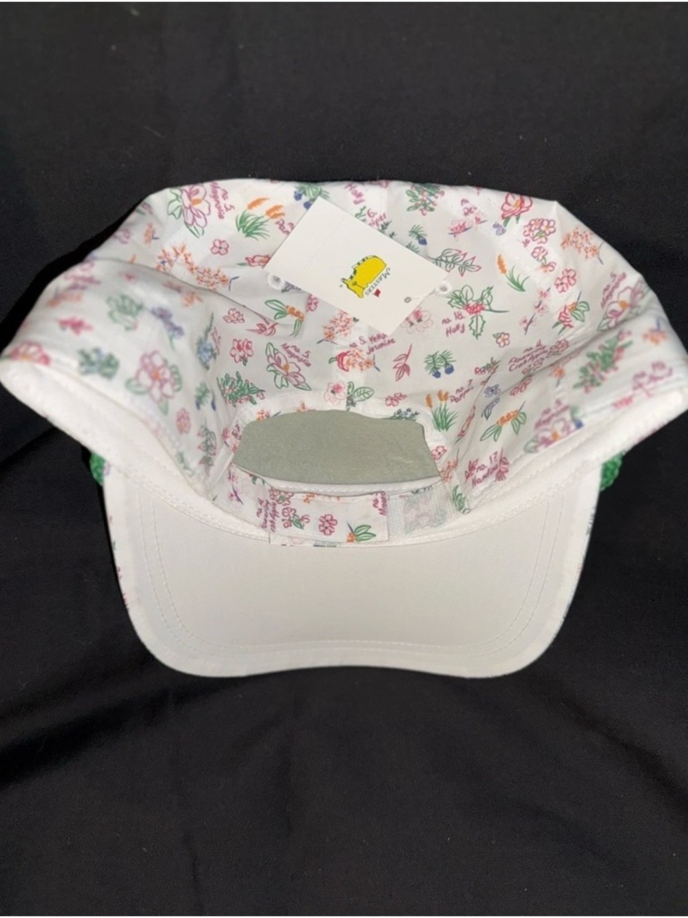 2026 Masters Embroidered Yellow Green Golf Logo Floral Cap - Picture 3 of 3